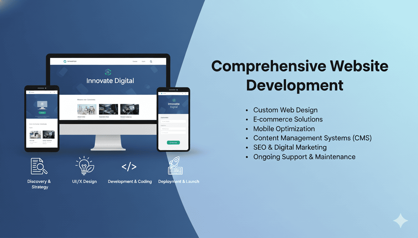Comprehensive website development services for businesses
